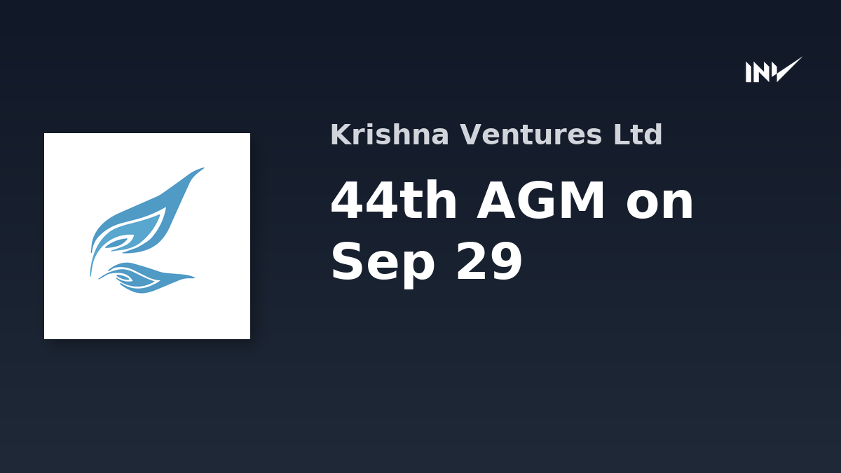 krishna-ventures-limited-announces-44th-agm-on-september-29-2026