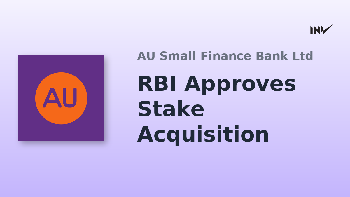AU Small Finance Bank: RBI Approves ICICI Prudential AMC's 9.95% Stake
