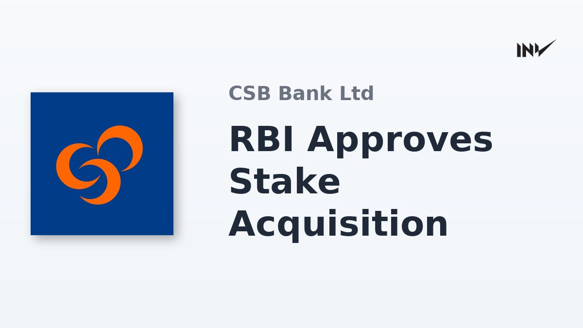CSB Bank: RBI Approves 9.95% Stake Acquisition by ICICI Prudential