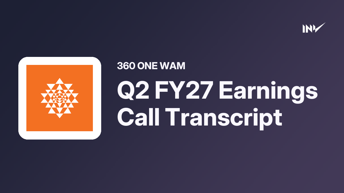 360 ONE WAM: Q2 FY27 Earnings Call Transcript Released | InvestyWise