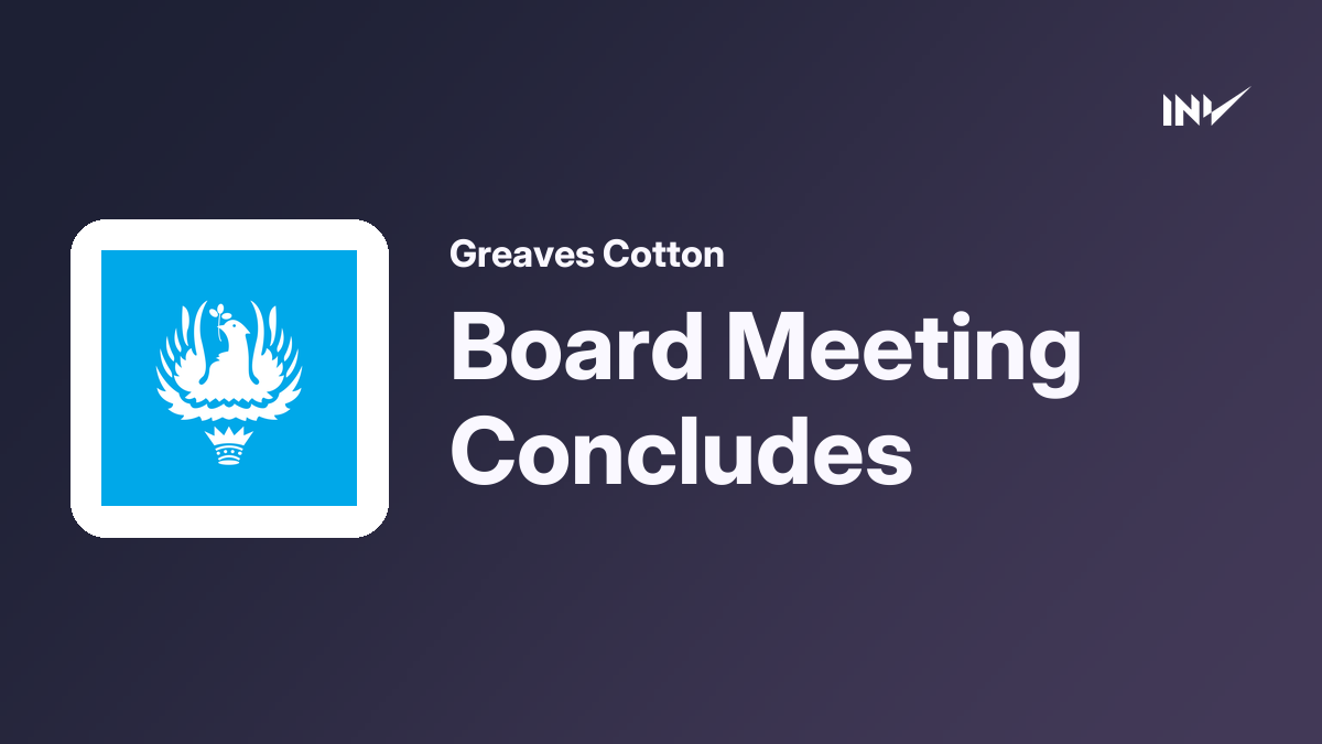 Greaves Cotton: Board Meeting Concludes Discussion on Q2 FY27 Financial ...