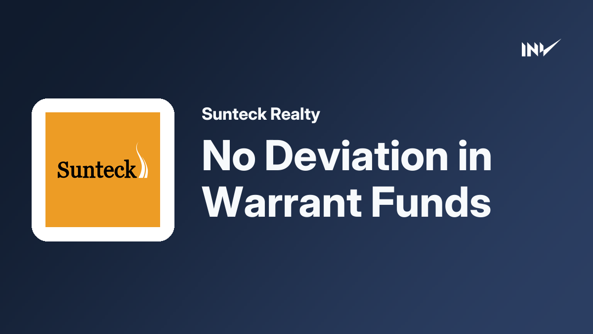 Sunteck Realty: Confirms No Deviation in Warrant Fund Utilization for ...